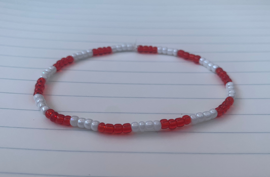 THS Color Themed Striped Seed Bead Bracelet