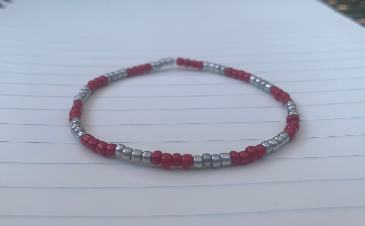 PHS Color Themed Striped Seed Bead Bracelet