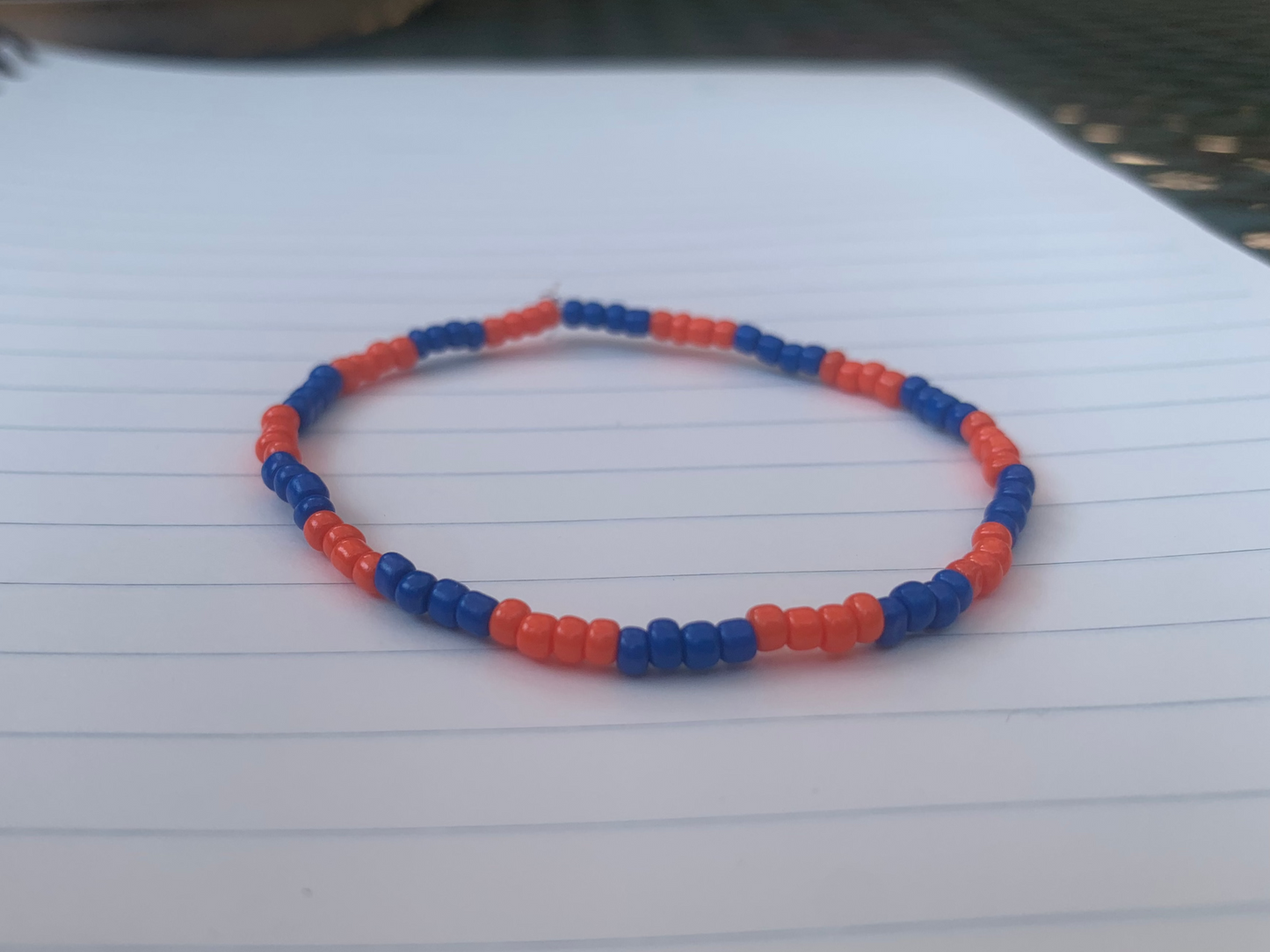 LCU Color Themed Striped Seed Bead Bracelet