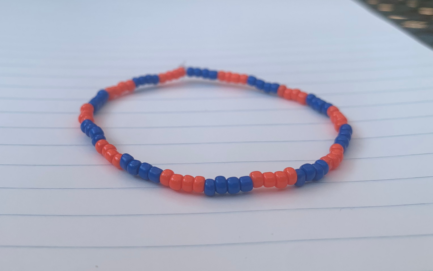 LCU Color Themed Striped Seed Bead Bracelet