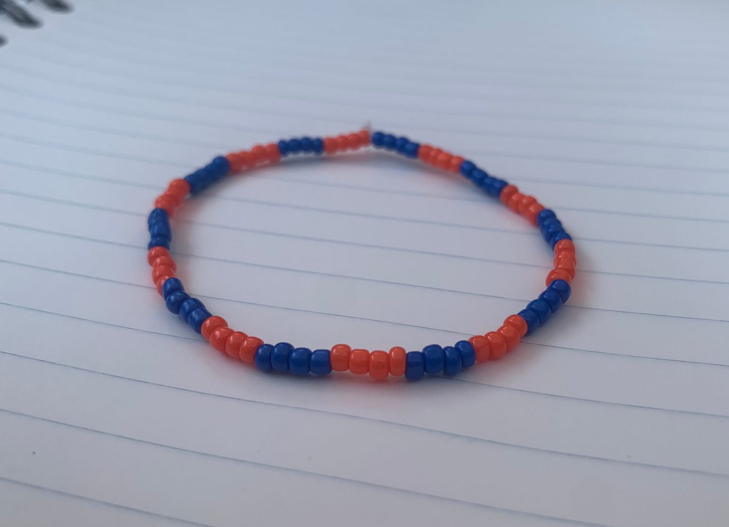 LCU Color Themed Striped Seed Bead Bracelet