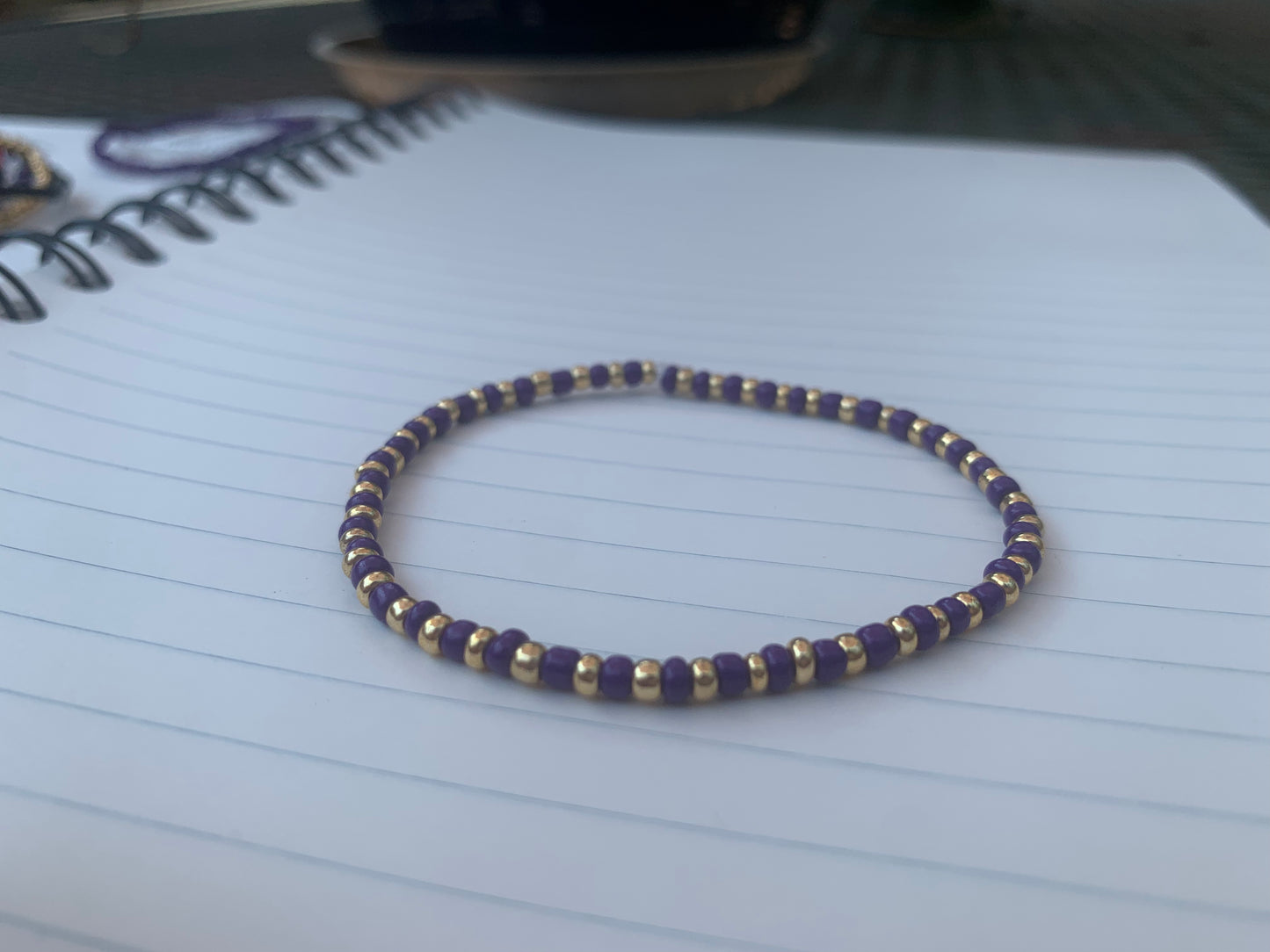 ASH Color Themed Seed Bead Bracelet