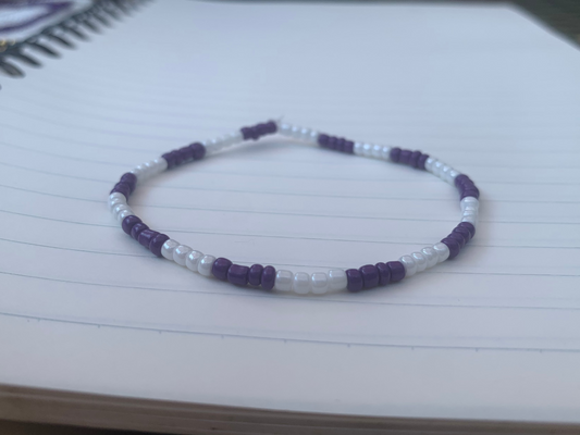 NSU Color Themed Striped Seed Bead Bracelet