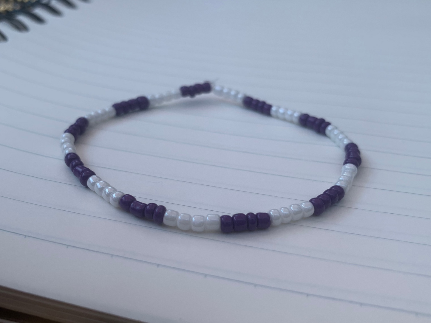 NSU Color Themed Striped Seed Bead Bracelet