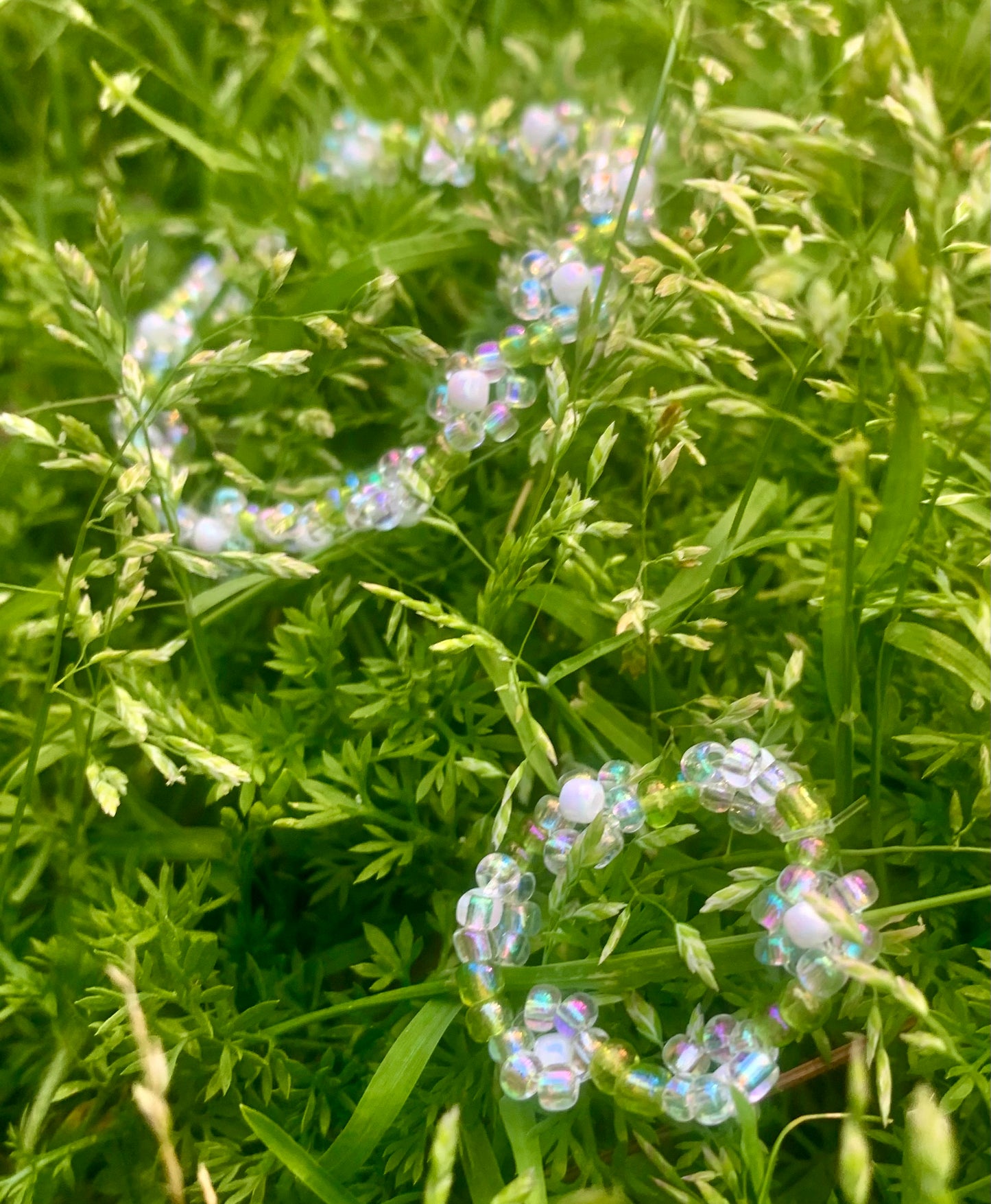 "Dandelion" Seed Bead Flower Bracelet