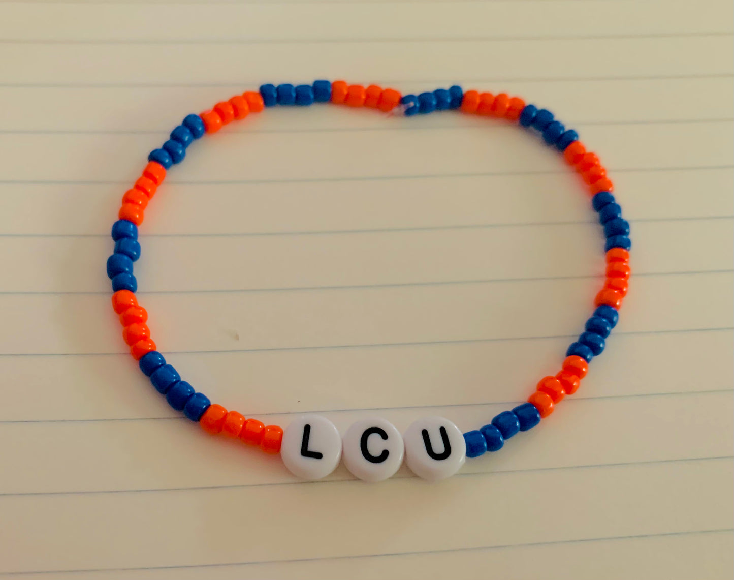 LCU Color Themed Striped Seed Bead Bracelet