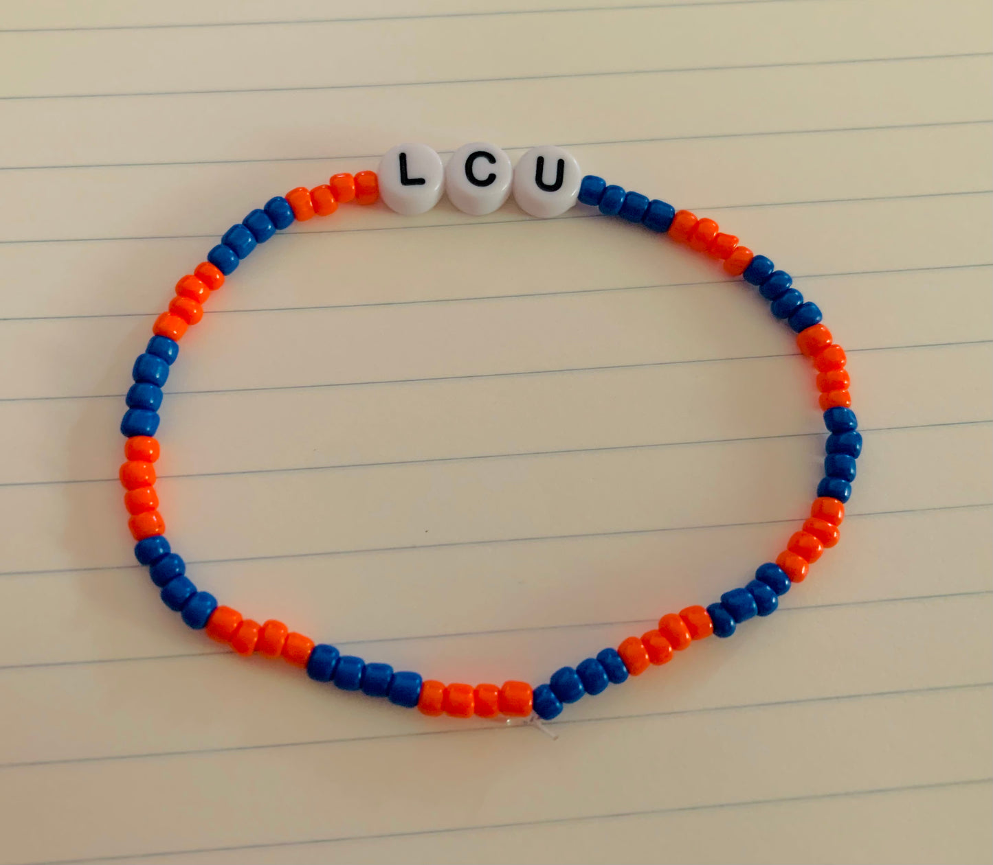 LCU Color Themed Striped Seed Bead Bracelet