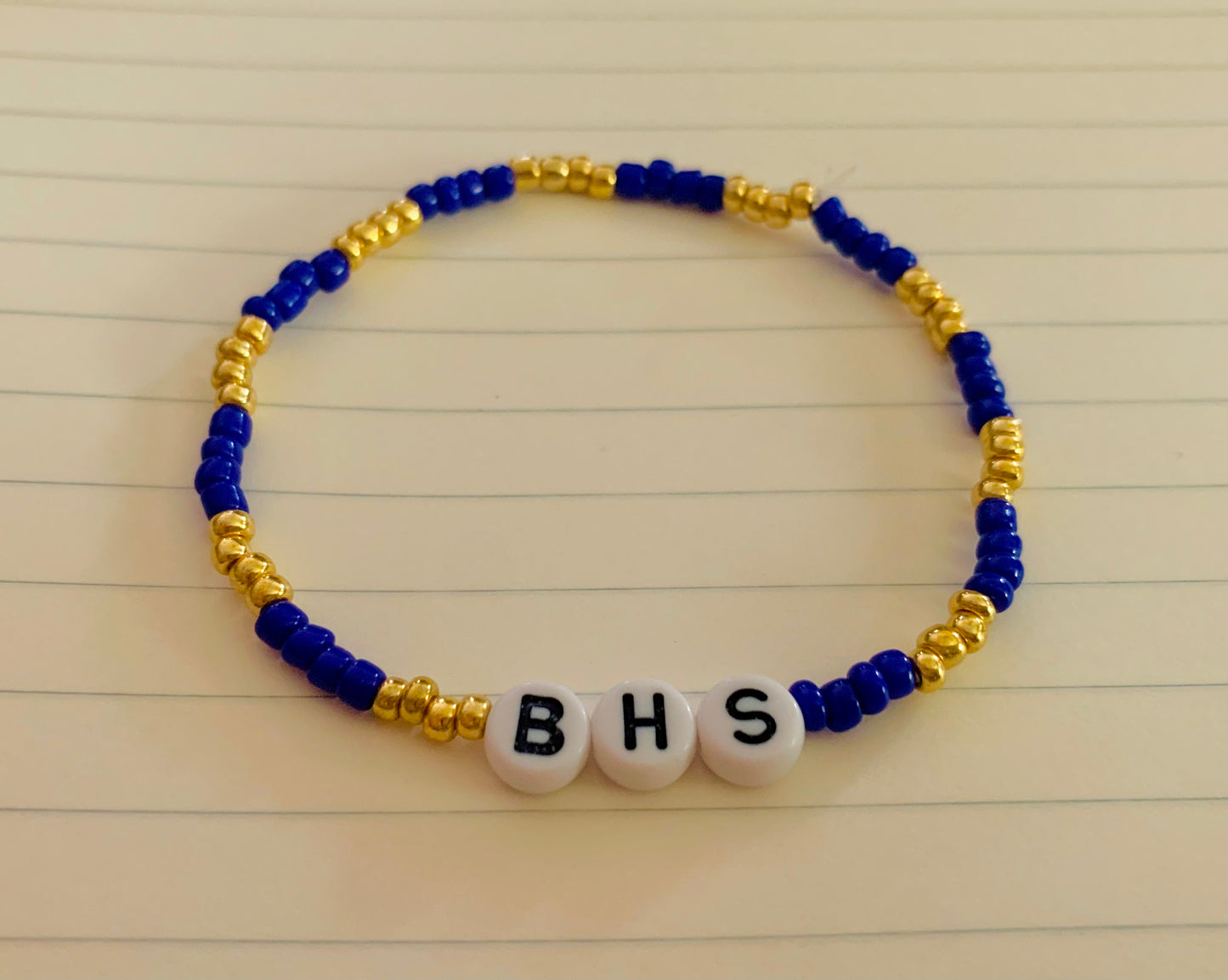 BHS Color Themed Striped Seed Bead Bracelet