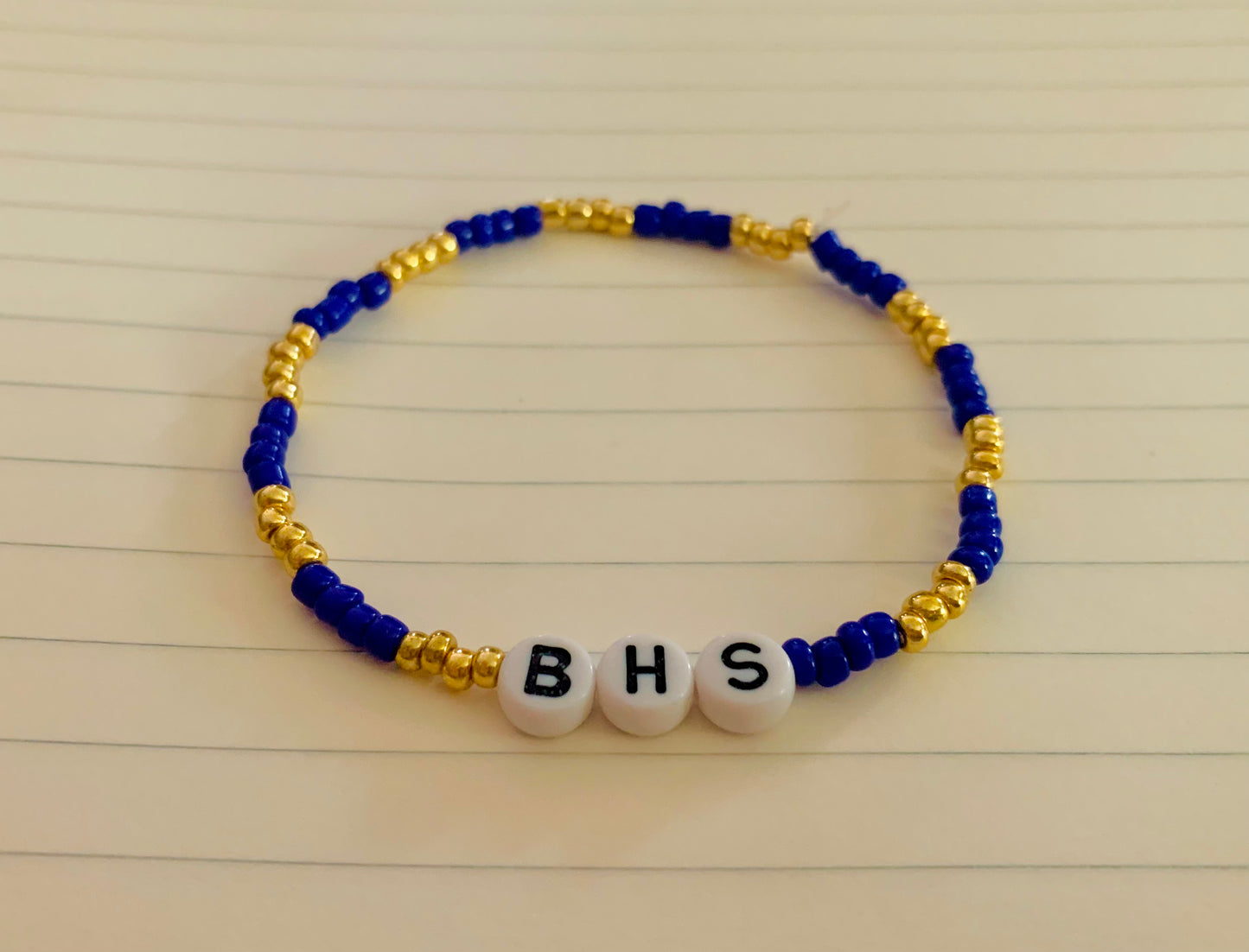 BHS Color Themed Striped Seed Bead Bracelet