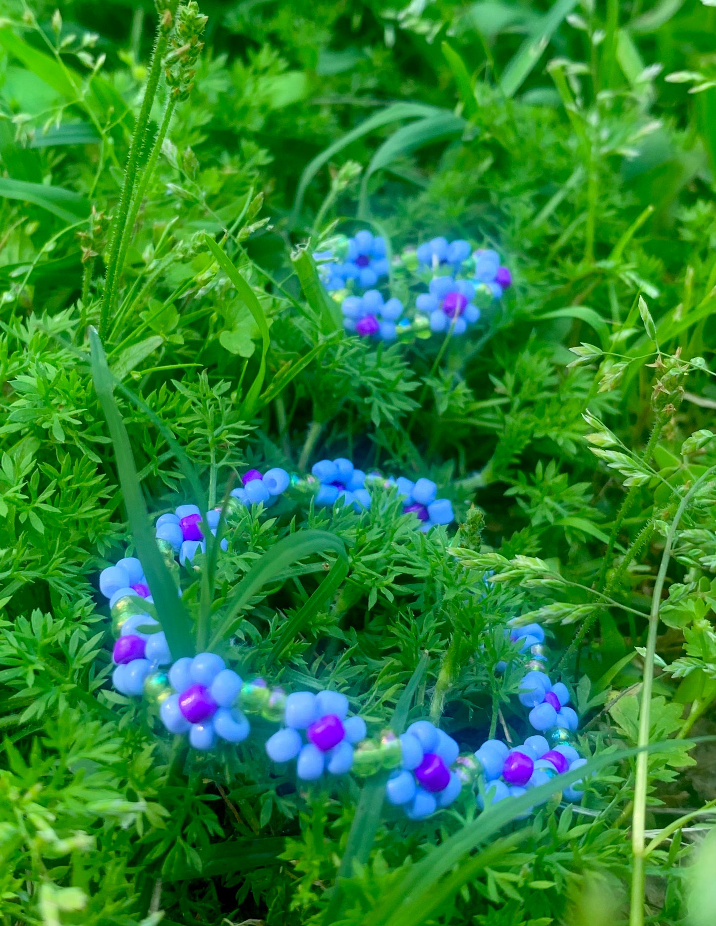 "Sweet Pea" Seed Bead Flower Bracelet