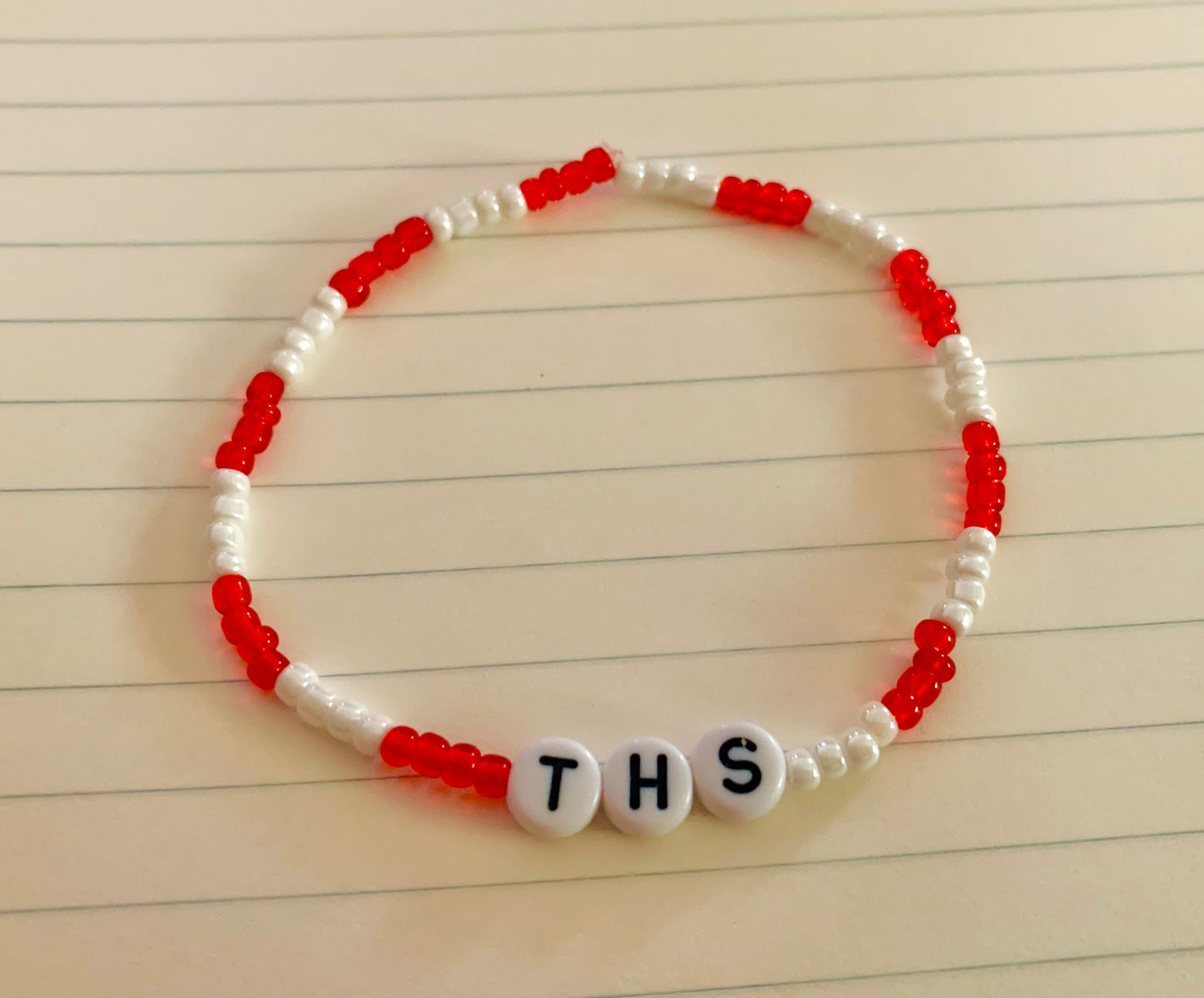 THS Color Themed Striped Seed Bead Bracelet