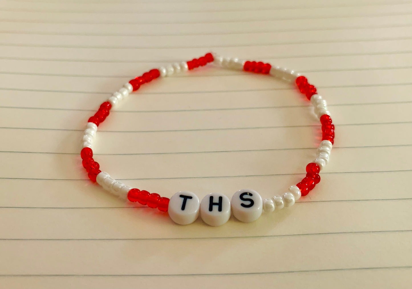 THS Color Themed Striped Seed Bead Bracelet