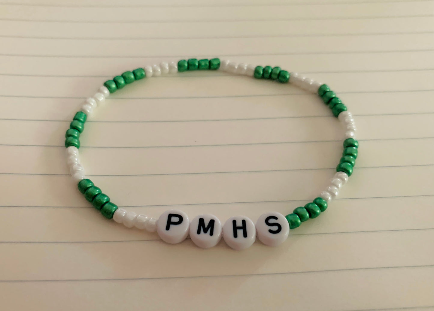 PMHS Color Themed Striped Seed Bead Bracelet