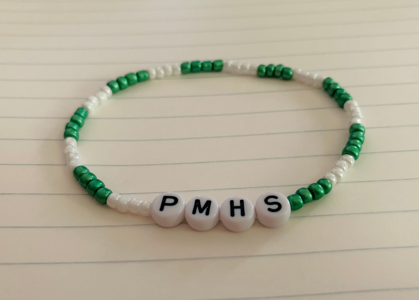 PMHS Color Themed Striped Seed Bead Bracelet