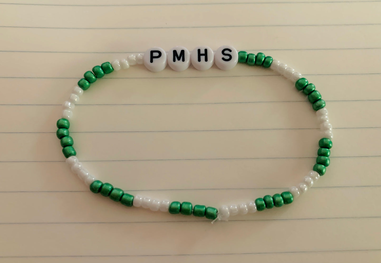 PMHS Color Themed Striped Seed Bead Bracelet