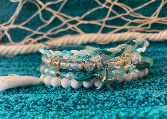 Starfish Soiree 4-Piece Anklet Set