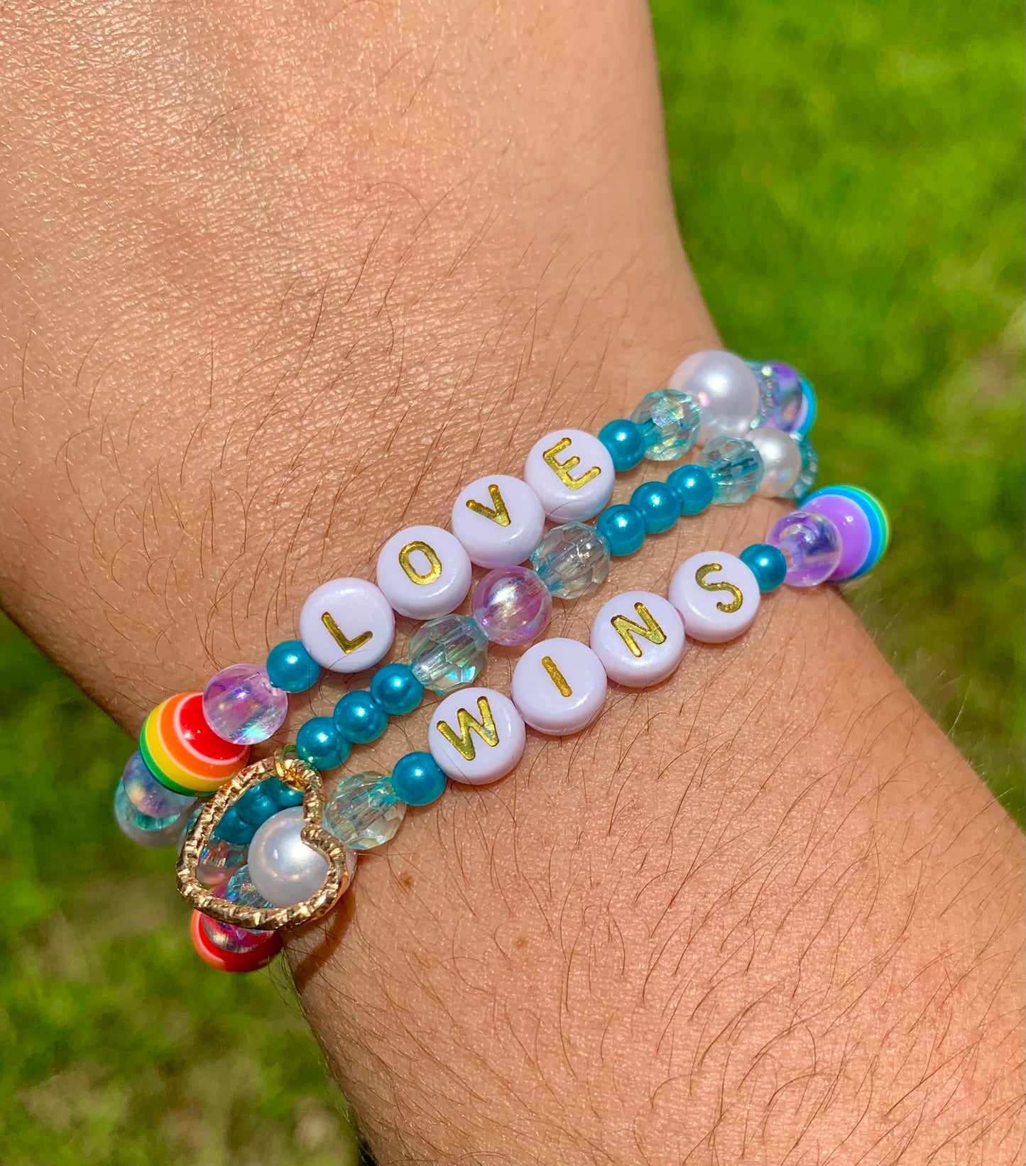 "Love Wins" Pride Bracelet Set