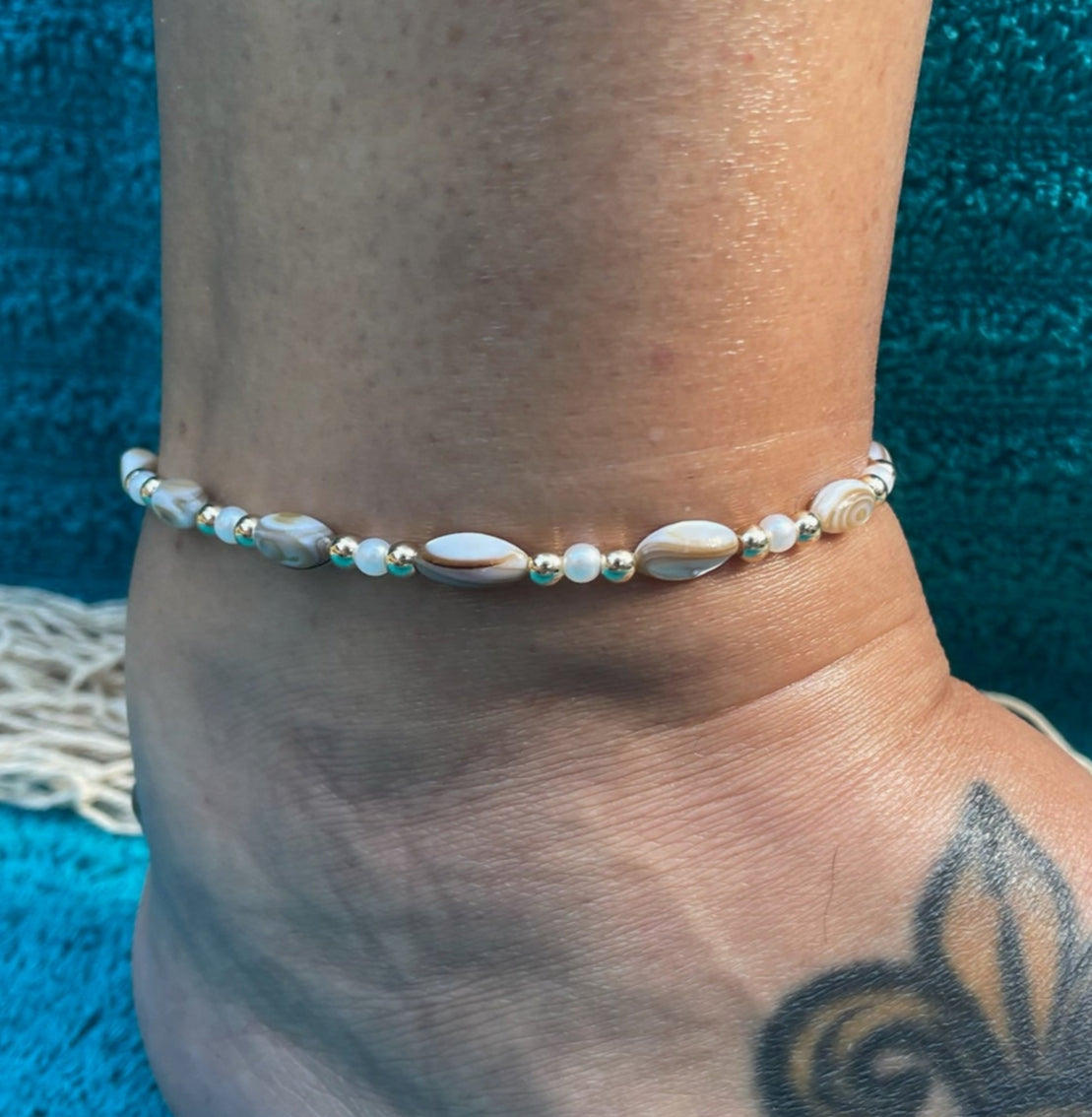 Rice Bead Ankle Bracelet