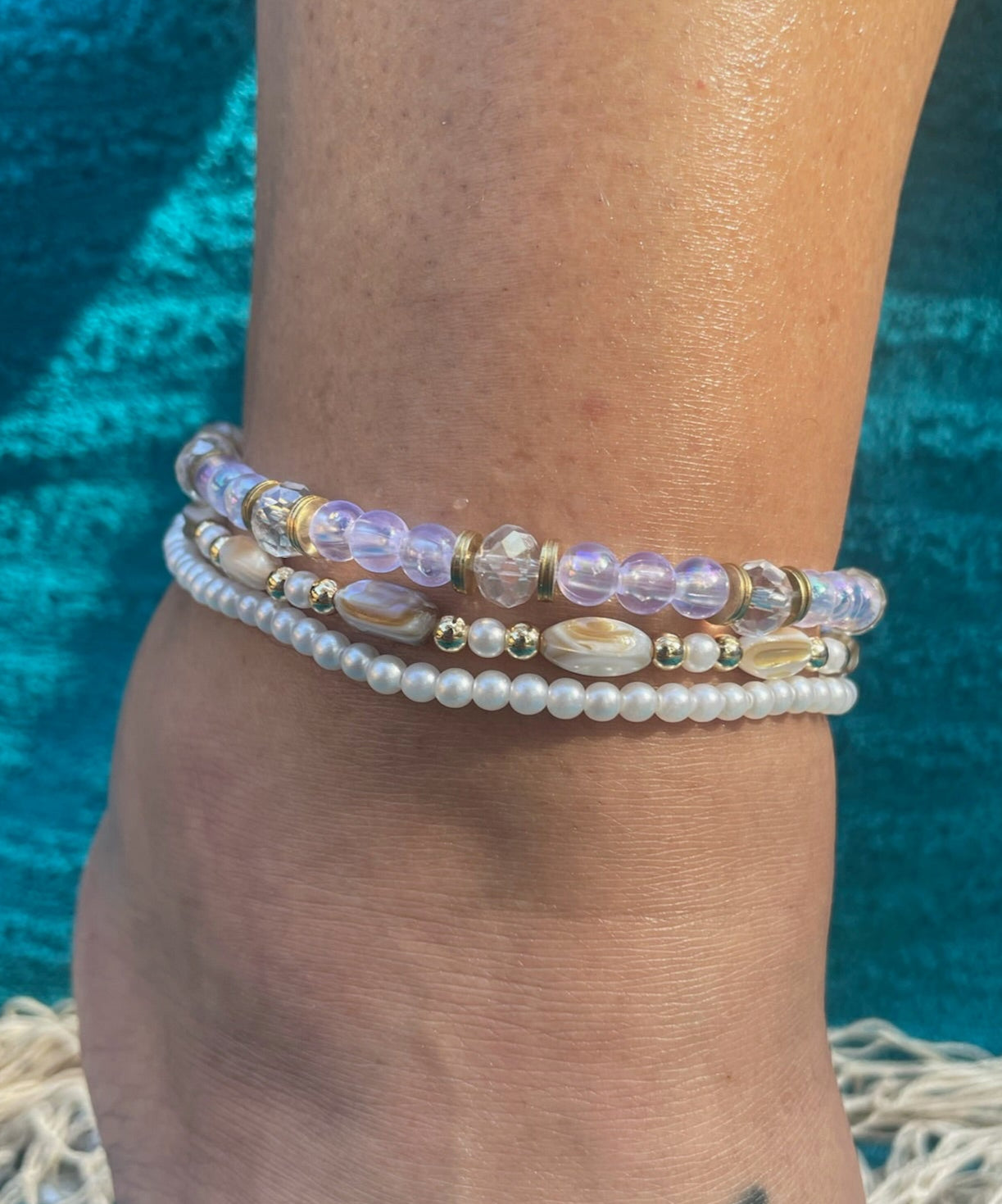 Pretty Pearl Anklet Set