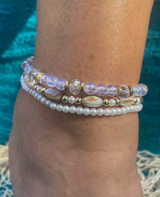 Pretty Pearl Anklet Set