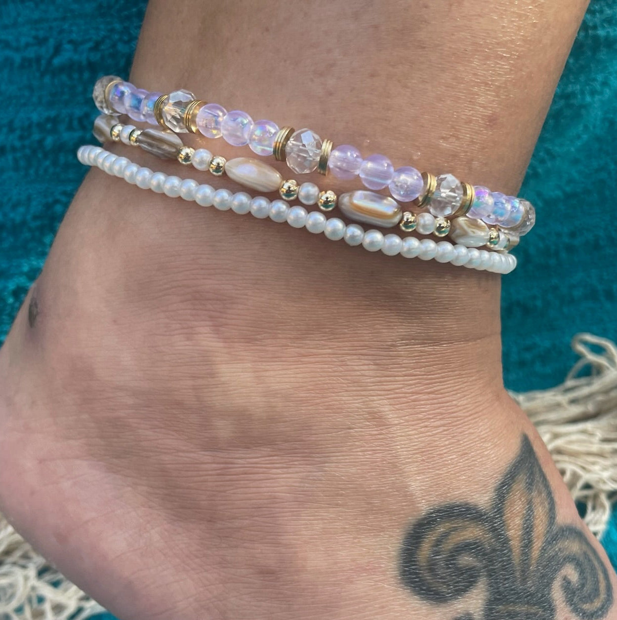 Pretty Pearl Anklet Set
