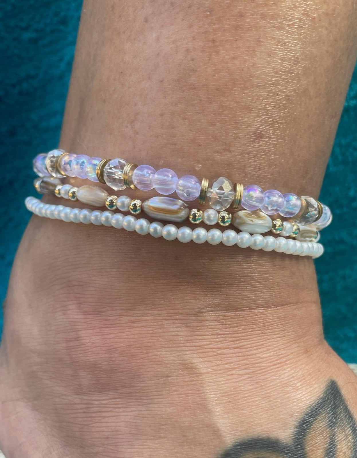 Pretty Pearl Anklet Set
