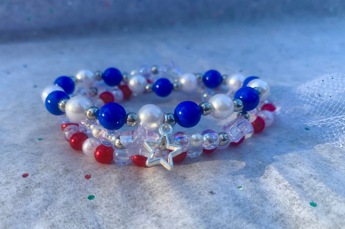 Stars+Stripes Stackable Bracelet Set