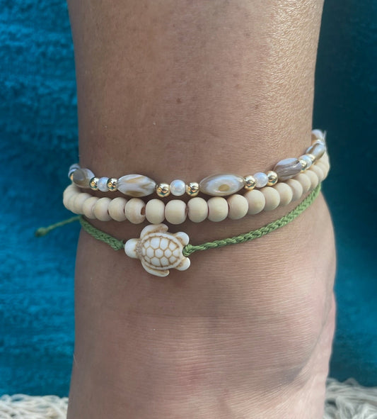 Turtles in the Sand Anklet Set
