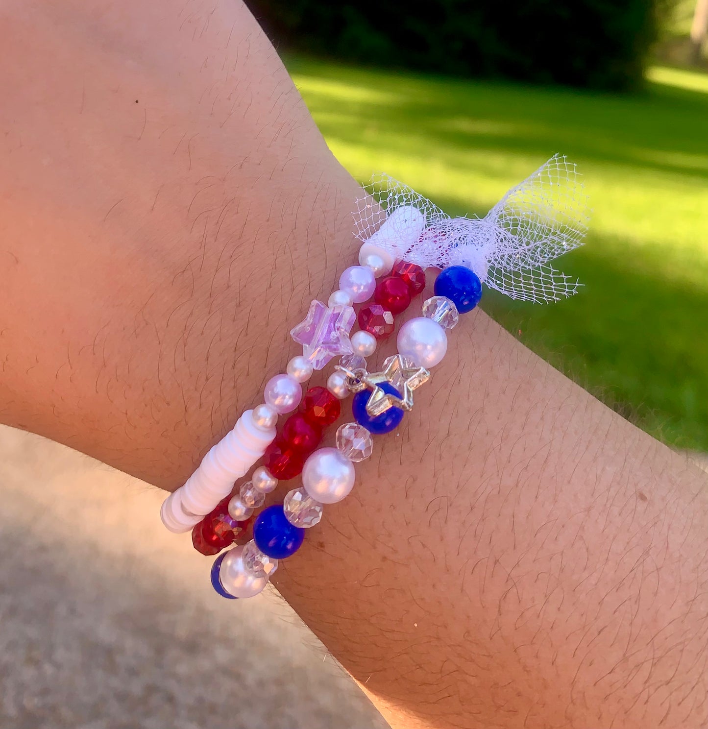 Red/White/Blue Starlight Bracelet Set