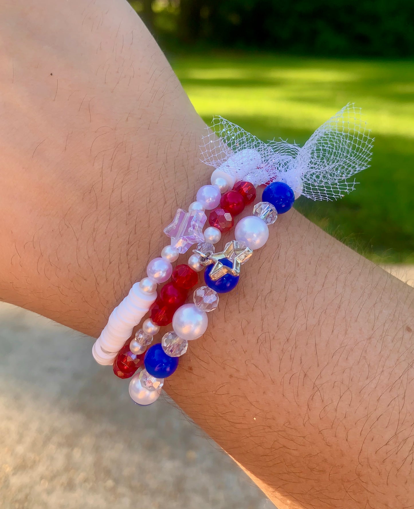 Red/White/Blue Starlight Bracelet Set