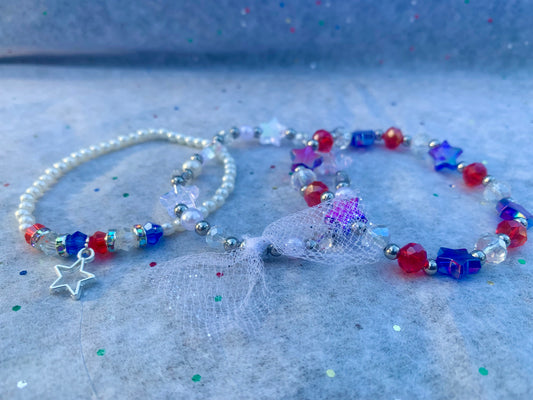 4th of July Sparkle Bracelet Set