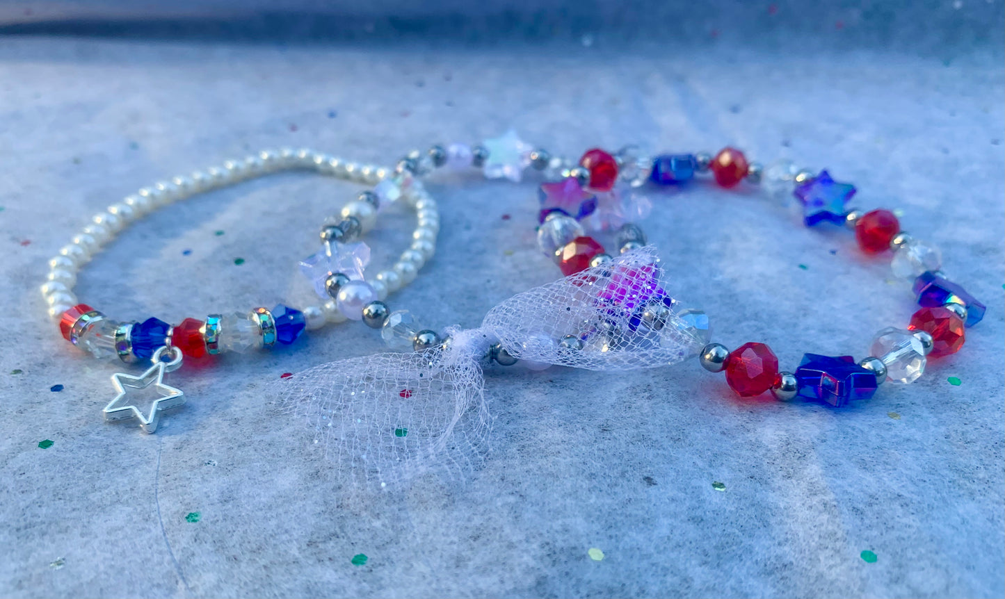 4th of July Sparkle Bracelet Set
