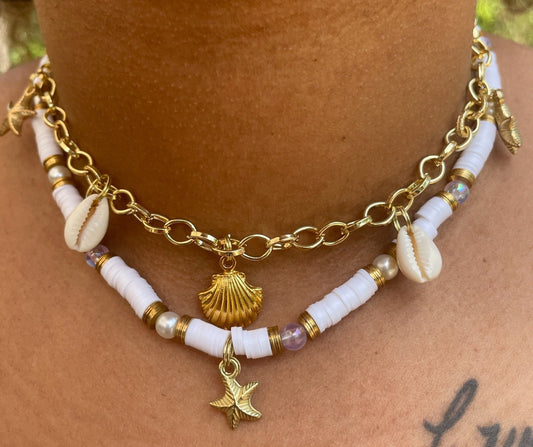 Ocean Goddess Charm Necklace Set