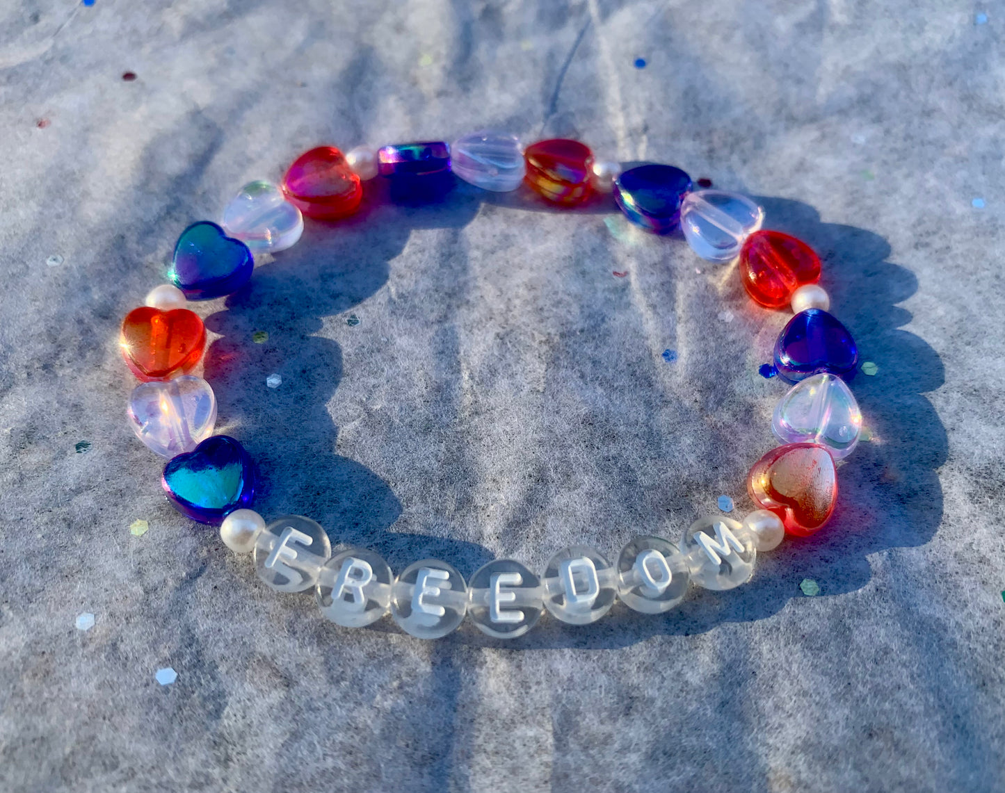 Heart Bead Letter Bracelet