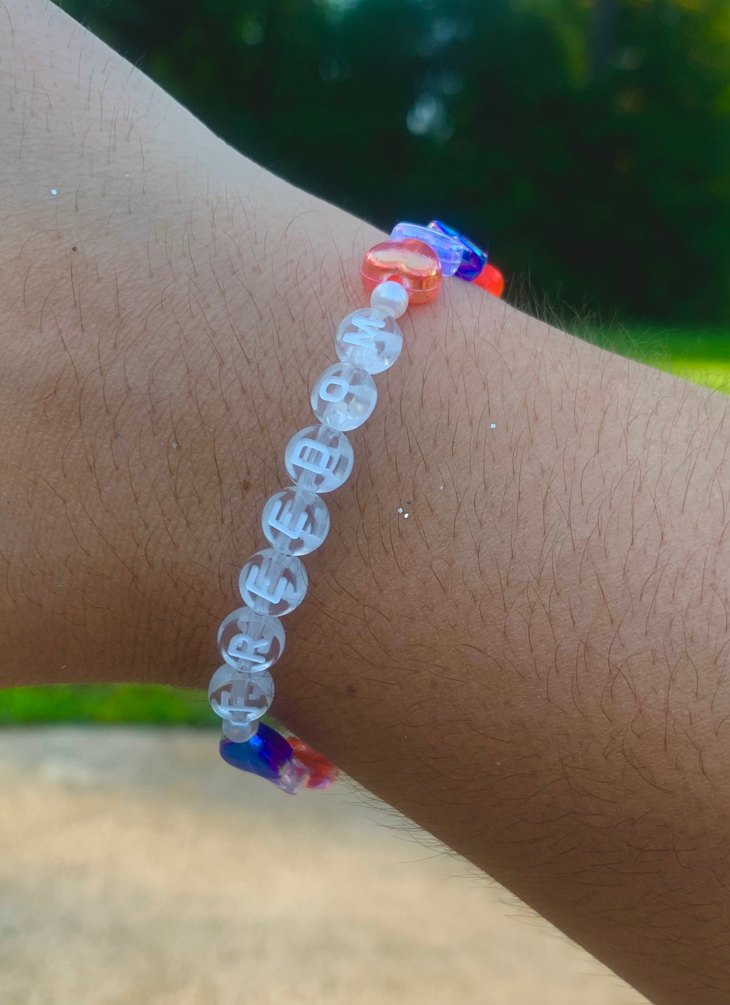 Heart Bead Letter Bracelet