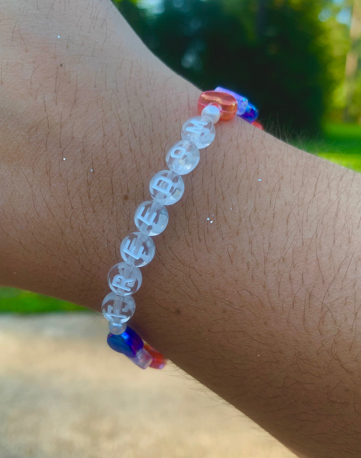 Heart Bead Letter Bracelet