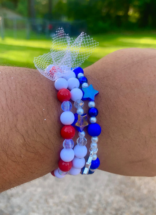 4th of July Star Bracelet Set