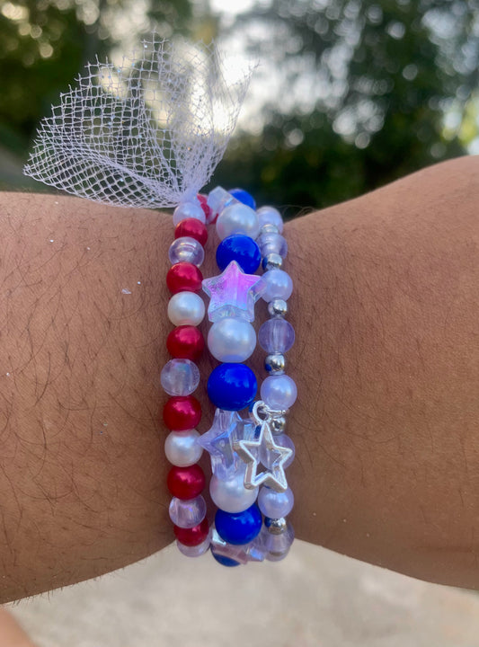 Red/White/Blue To-The-Stars Bracelet Set