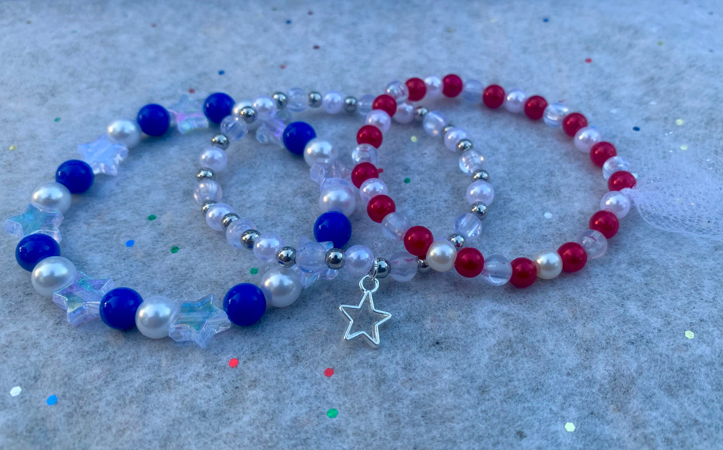 Red/White/Blue To-The-Stars Bracelet Set