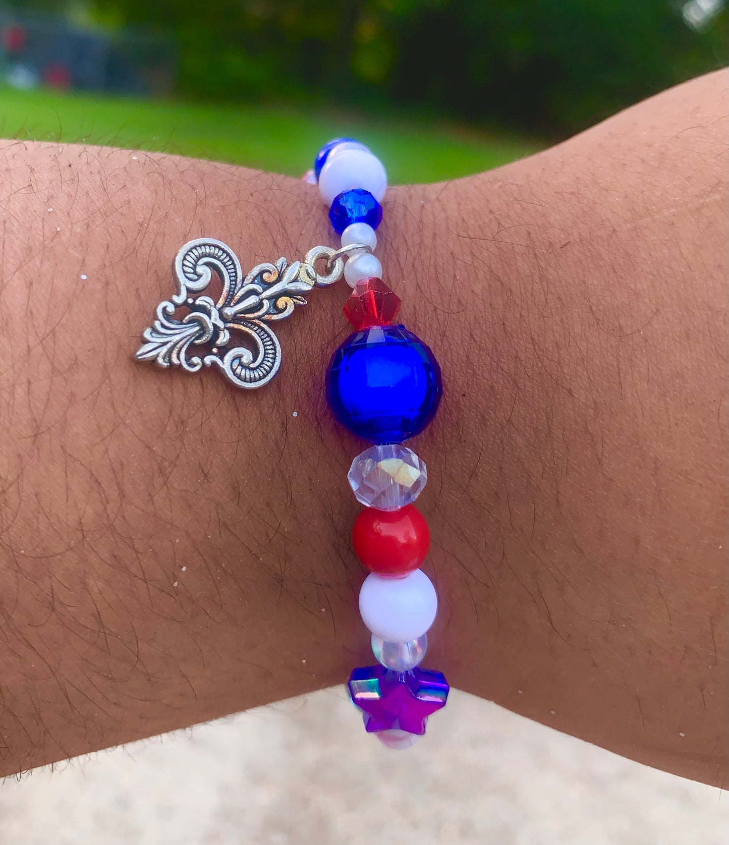 Red, White & Blue Charm Bracelet