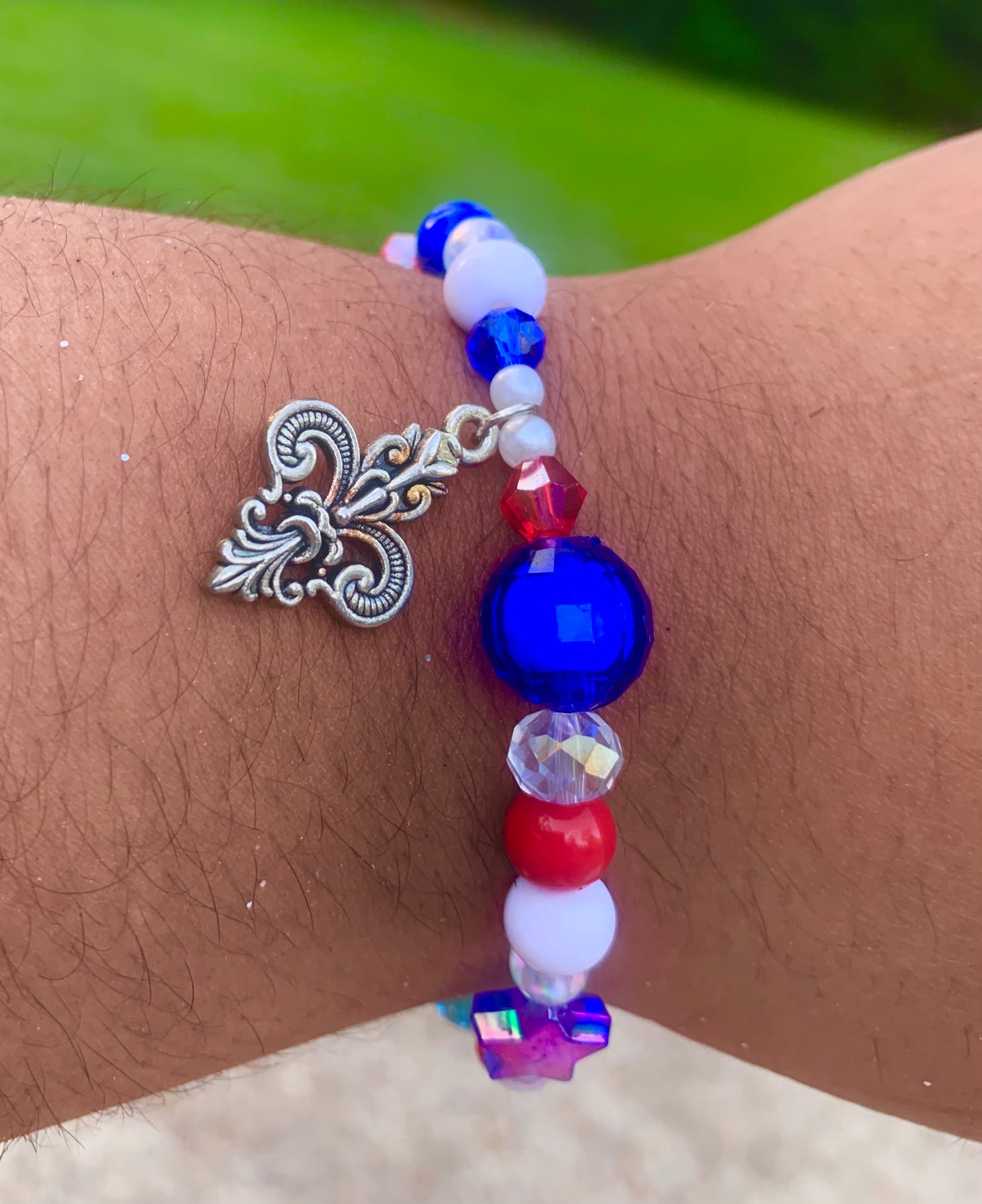 Red, White & Blue Charm Bracelet