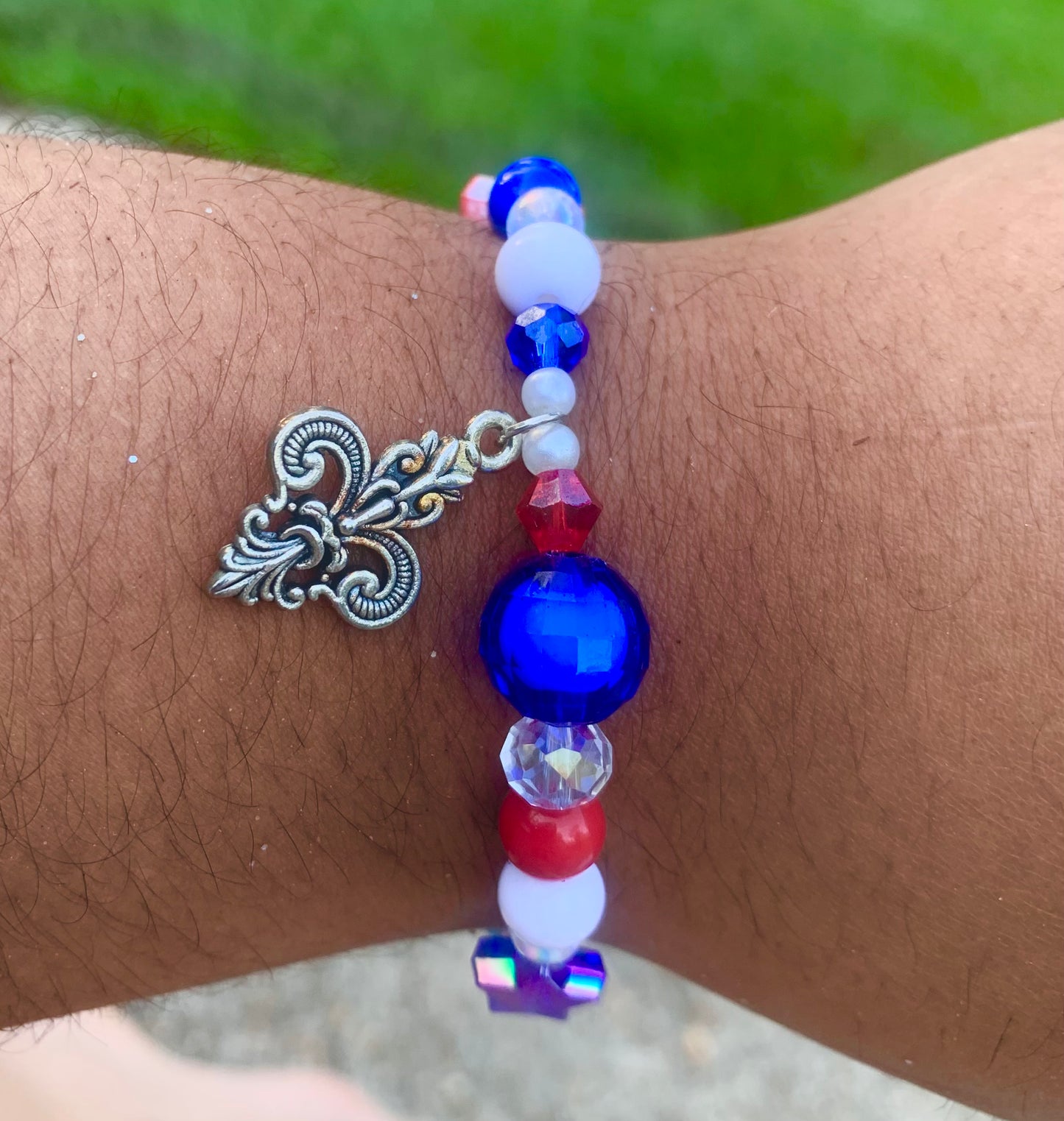 Red, White & Blue Charm Bracelet