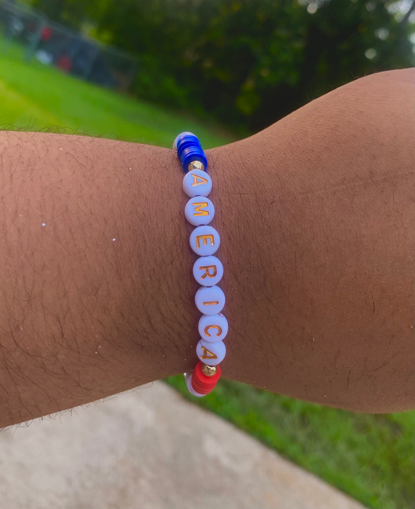 Mini Color Block Letter Bracelet