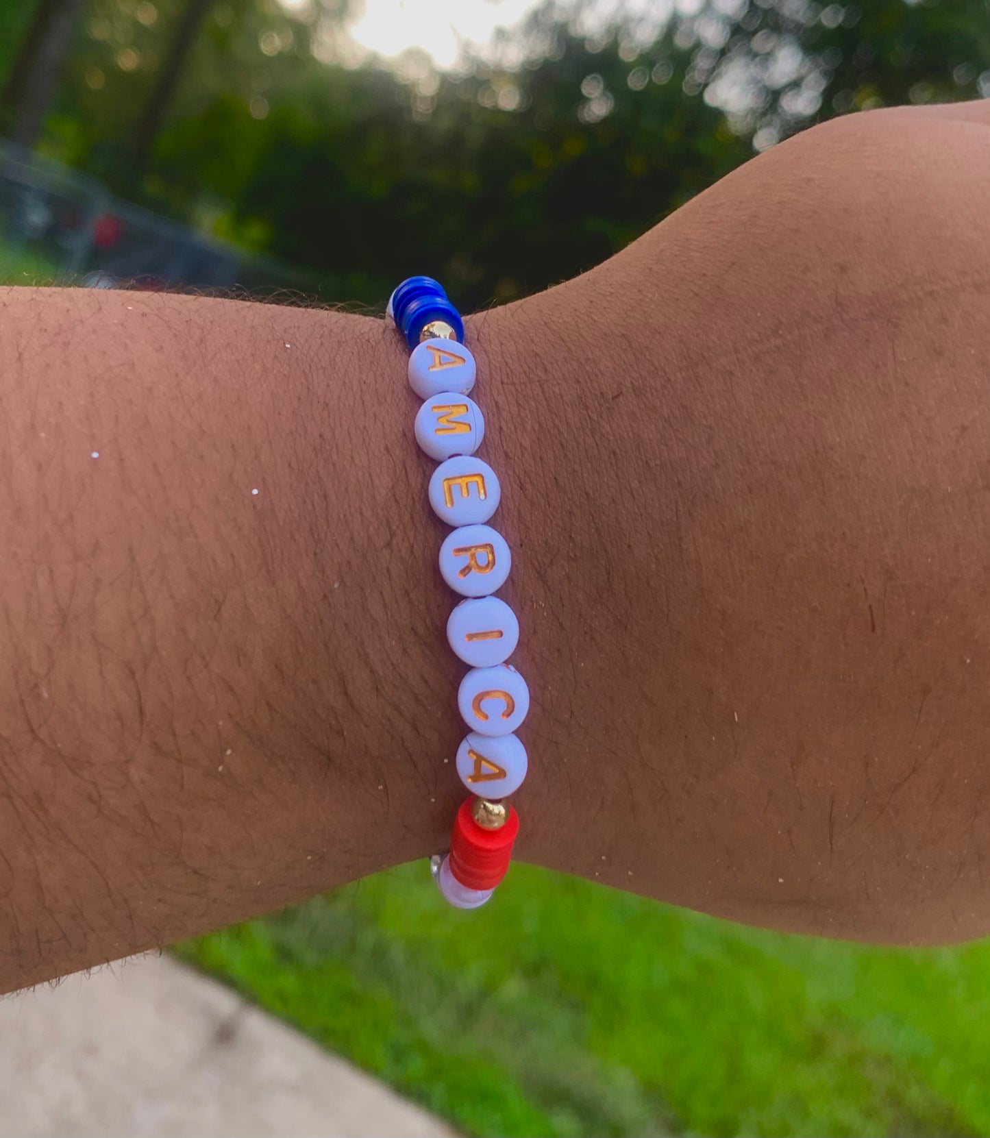 Mini Color Block Letter Bracelet