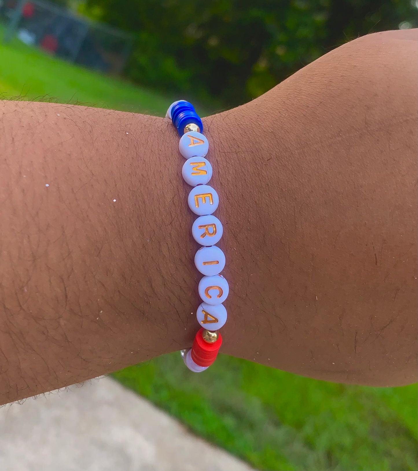 Mini Color Block Letter Bracelet