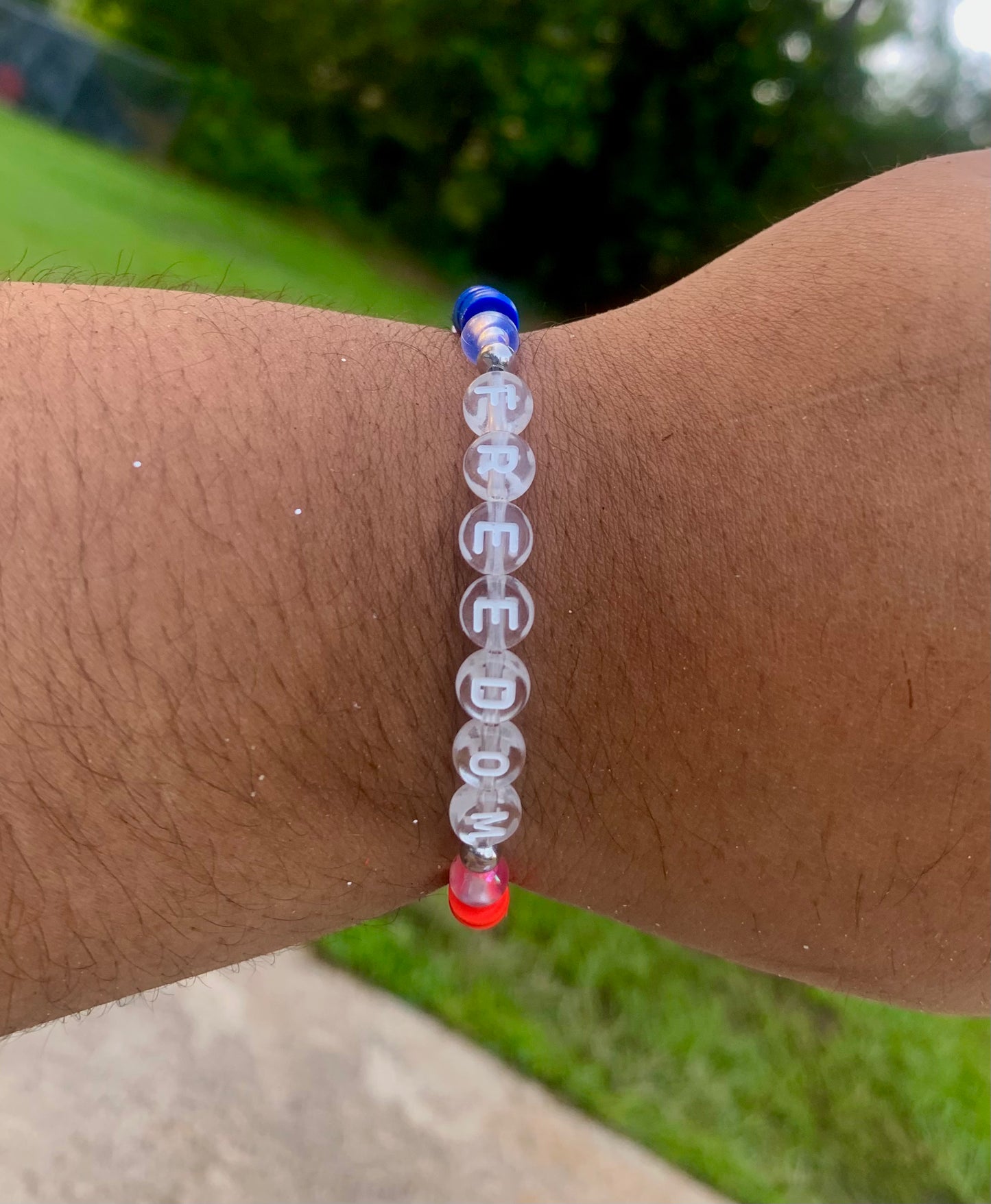 Color Block Letter Bracelet