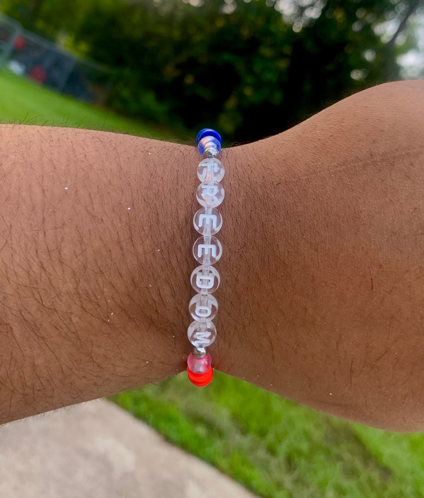 Color Block Letter Bracelet