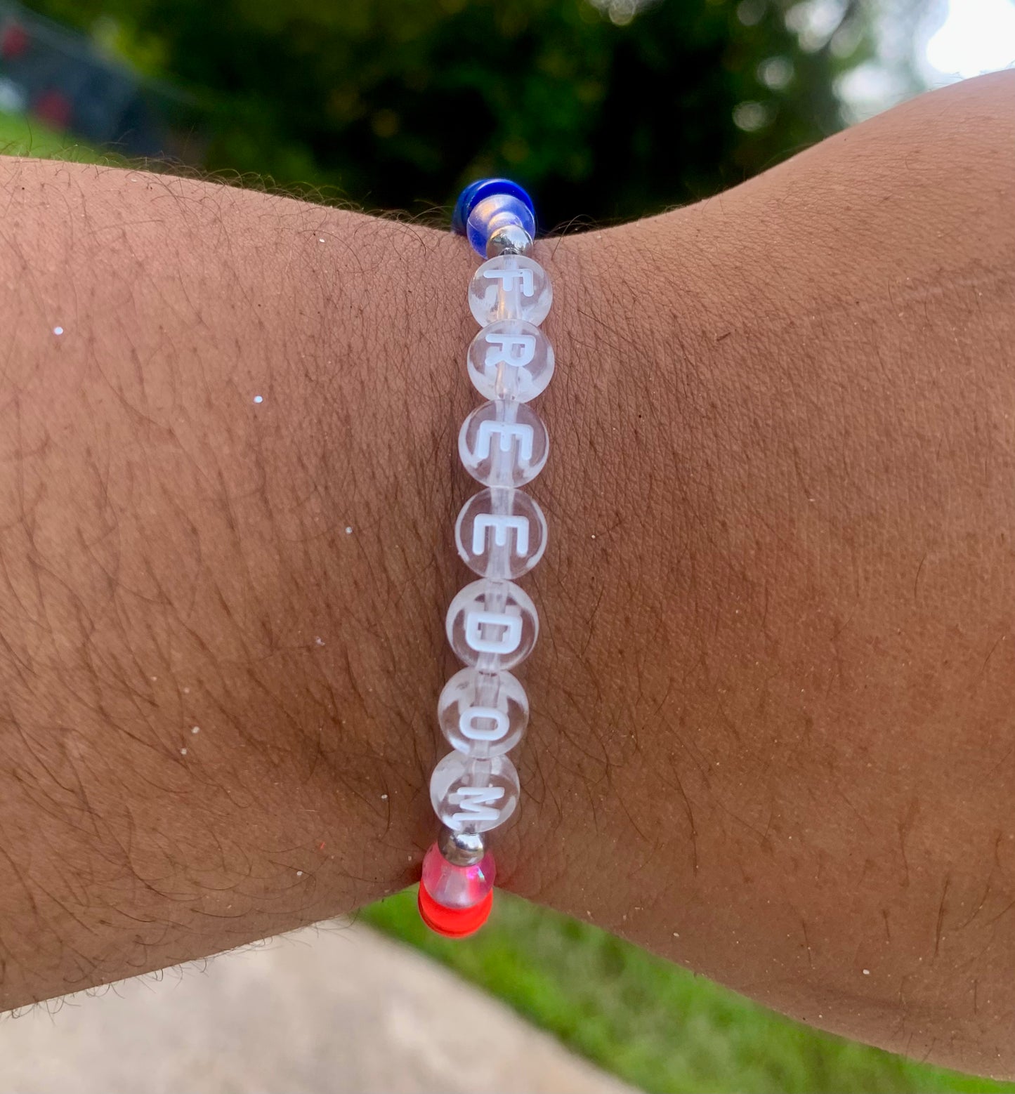Color Block Letter Bracelet