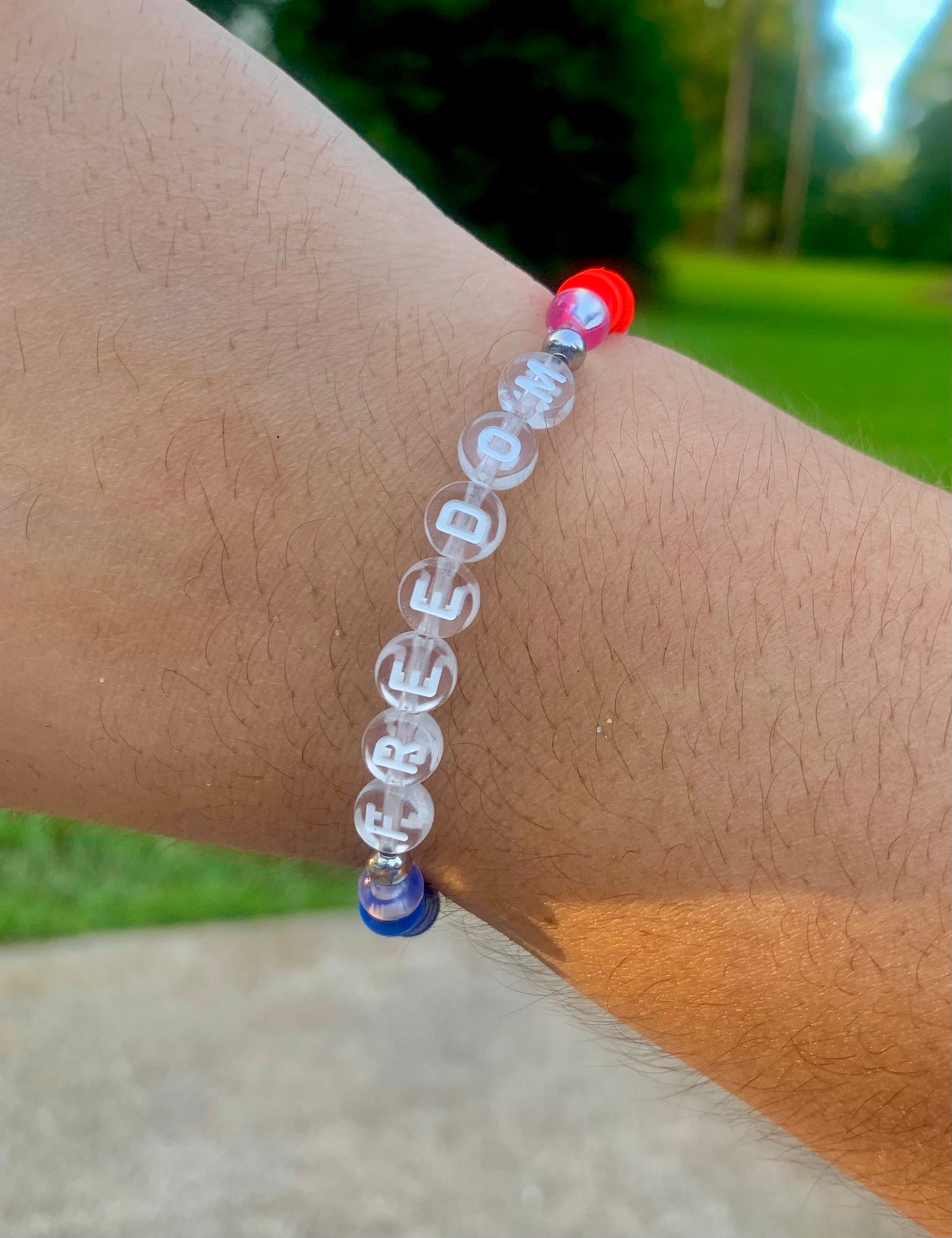 Color Block Letter Bracelet