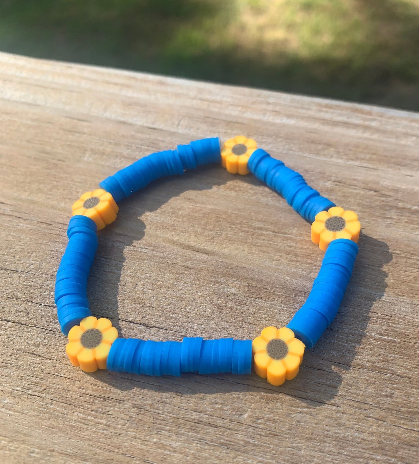 Sunflower Spacer Heishi Bracelet